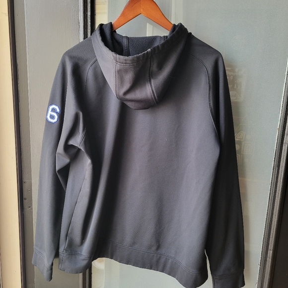 New Balance Hoodie Medium Black Graphic CAVALIERS LACROSSE Fleece Drawnstring - Picture 2 of 11